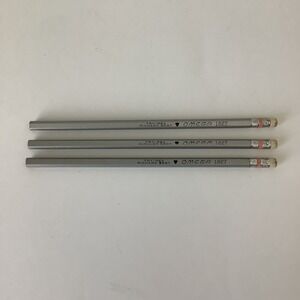 Richard Best Try Rex Omega 1827 Pencils 3 Silver Body w/ Eraser Drawing Pencils